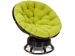 Кресло-качалка Papasan w 23/01 B с подушкой Antique brown, флок Олива в Камышлове - kamyshlov.magazin-mebel74.ru | фото