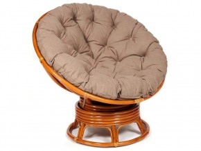 Кресло-качалка Papasan w 23/01 B с подушкой Cognac, экошерсть Коричневый в Камышлове - kamyshlov.magazin-mebel74.ru | фото