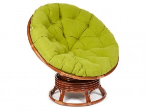 Кресло-качалка Papasan w 23/01 B с подушкой Pecan, флок Олива в Камышлове - kamyshlov.magazin-mebel74.ru | фото