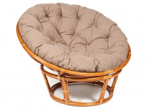 Кресло Papasan 23/01 W с подушкой Cognac, экошерсть Коричневый в Камышлове - kamyshlov.magazin-mebel74.ru | фото