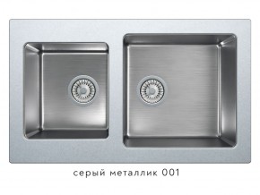 Мойка комбинированная Tolero twist TTS-840 Серый металлик 001 в Камышлове - kamyshlov.magazin-mebel74.ru | фото