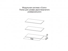 Полки для шкафа двухстворчатого универсального в Камышлове - kamyshlov.magazin-mebel74.ru | фото